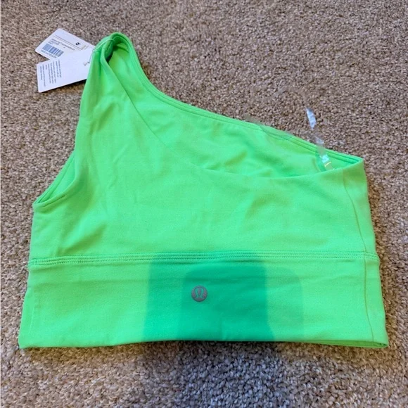 LULULEMON ALIGN ASYMMETRICAL BRA A/B IN PISTACHIO SZ 4 NWT - Picture 2 of 2